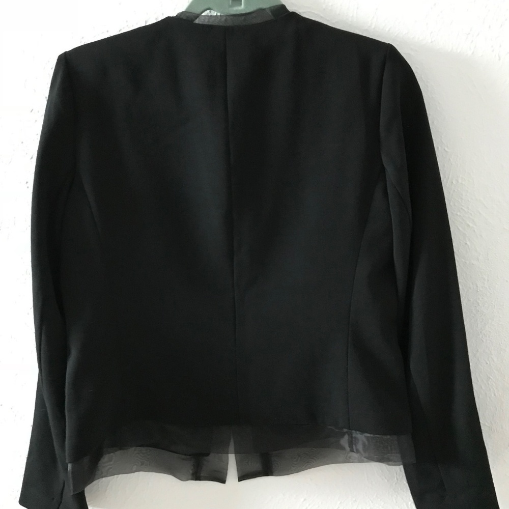 Gap Black Blazer with Tulle Trim - Picture 2 of 5